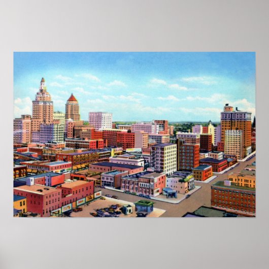 Tulsa Oklahoma Skyline Poster (Voorkant)