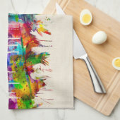 Tulsa Oklahoma Skyline Theedoek (Quarter Fold)