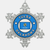 Tulsa Oklahoma Tin Sneeuwvlok Ornament (Voorkant)