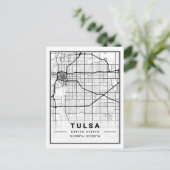 Tulsa Oklahoma USA Travel City Map Briefkaart (Staand voorkant)