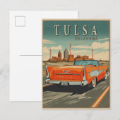 Tulsa Oklahoma Vintage Reizen Briefkaart (Voorkant / Achterkant)