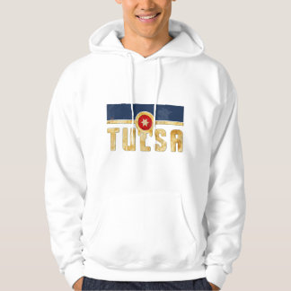 Tulsa Oklahoma vlag met Tulsa Typografie Hoodie