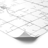 Tulsa, Oklahoma (zwart op wit) Poster (Hoek)