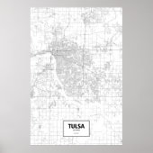 Tulsa, Oklahoma (zwart op wit) Poster (Voorkant)