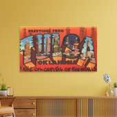 Tulsa, OklahomaLarge Letter ScenesTulsa, OK Canvas Afdruk (Insitu (Woonkamer))