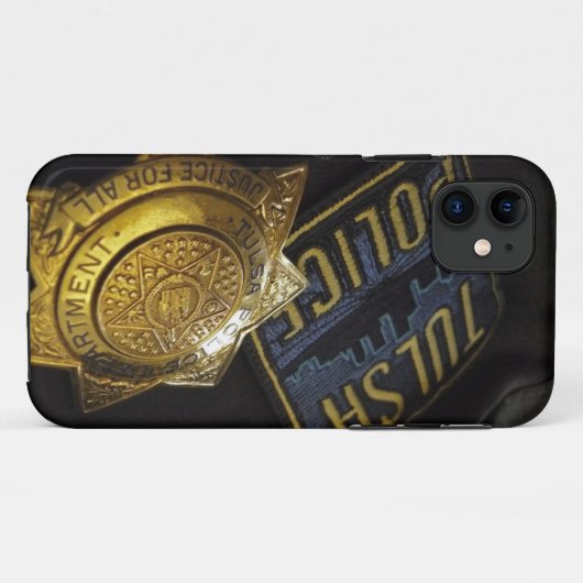Tulsa-politiezaak Case-Mate iPhone Case (Achterkant (horizontaal))