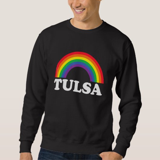 Tulsa Rainbow LGBTQ Gay Pride Lesbians Queer Trui (Voorkant)