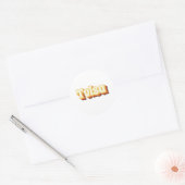 Tulsa Retro  tekst Ronde Sticker (Envelop)