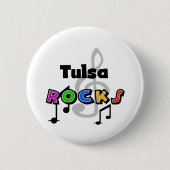 Tulsa Rocks Ronde Button 5,7 Cm (Voorkant)