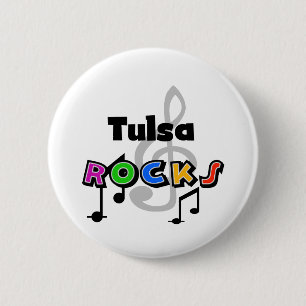 Tulsa Rocks Ronde Button 5,7 Cm