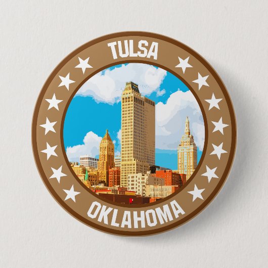 Tulsa Ronde Button 7,6 Cm (Voorkant)
