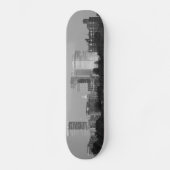 Tulsa Skyline B&W Skateboard Deck (Voorkant)