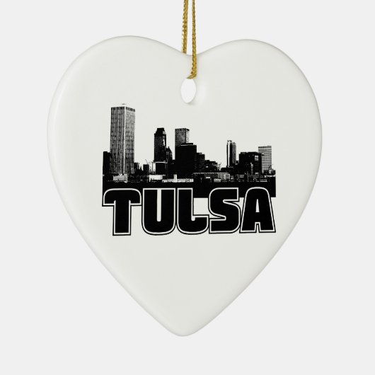 Tulsa Skyline Keramisch Ornament (Rechts)