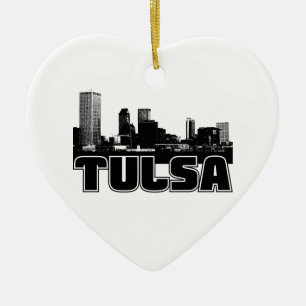 Tulsa Skyline Keramisch Ornament