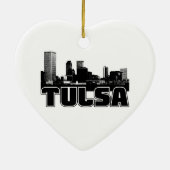 Tulsa Skyline Keramisch Ornament (Achterkant)