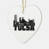 Tulsa Skyline Keramisch Ornament (Links)