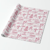 Tulsa Toile Wrapping Paper Roll Cadeaupapier (Uitgerold)