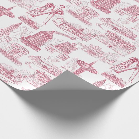 Tulsa Toile Wrapping Paper Roll Cadeaupapier (Hoek)