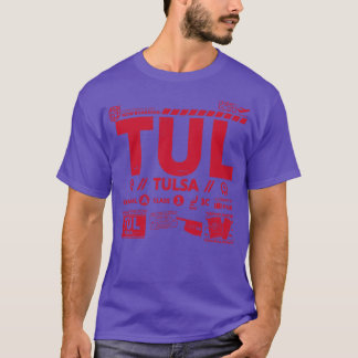  Tulsa TUL luchthavencode Reisdag Retro TR T-shirt