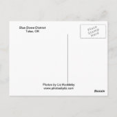 Tulsa's blauwe koepel briefkaart (Achterkant)