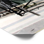 Tulsa's Golden Driller beeldje waterverf schilderi Poster (Hoek)