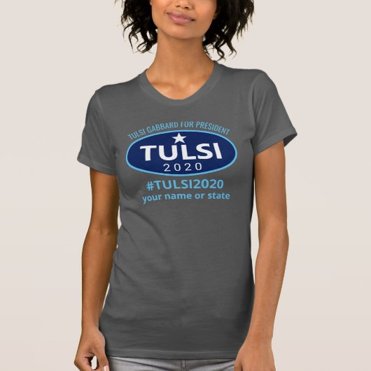 Tulsi 2020 Gabbard voor President T-shirt (Voorkant)