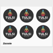Tulsi 2020 ronde sticker (Vel)