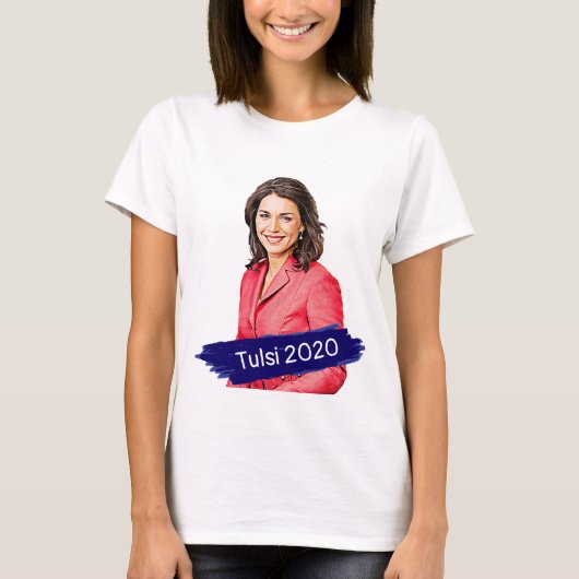 Tulsi 2020 verkiezingsondersteuning t-shirt (Voorkant)