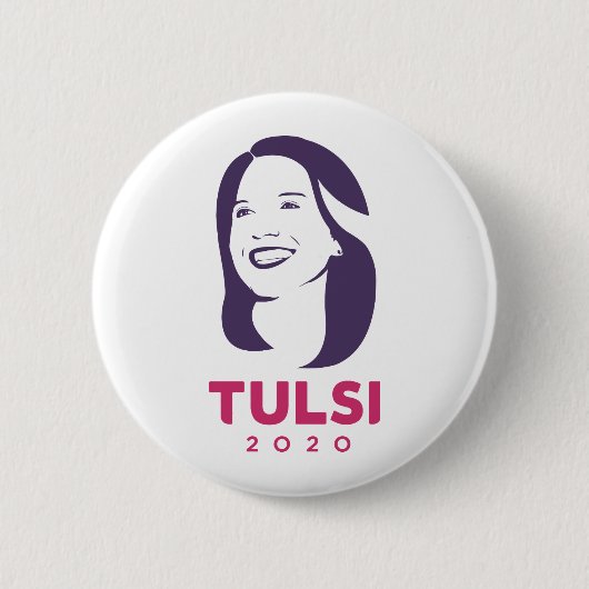 Tulsi 2020 voor Amerika Ronde Button 5,7 Cm (Voorkant)