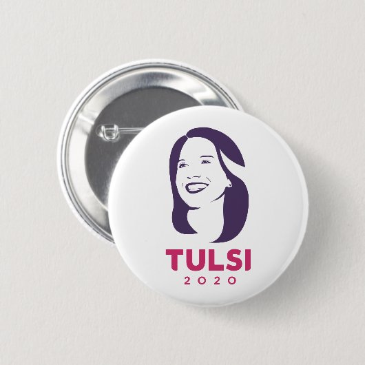 Tulsi 2020 voor Amerika Ronde Button 5,7 Cm (Voorkant /achterkant)
