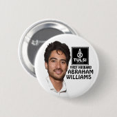 Tulsi Gabbard 2020 Abraham Williams voor First Hus Ronde Button 5,7 Cm (Voorkant /achterkant)