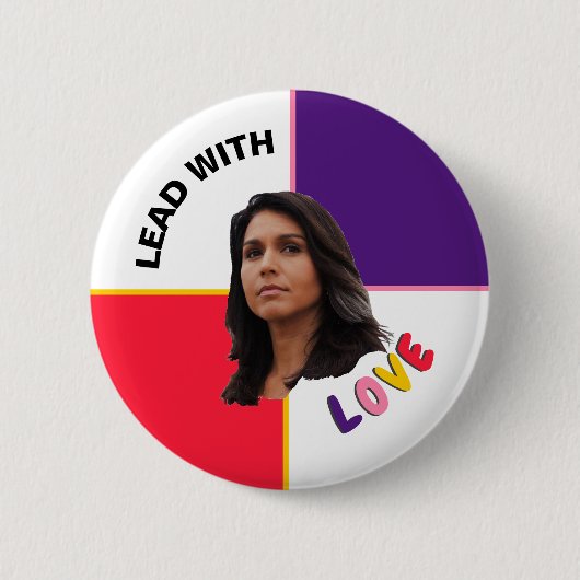 Tulsi Gabbard 2020 Ronde Button 5,7 Cm (Voorkant)