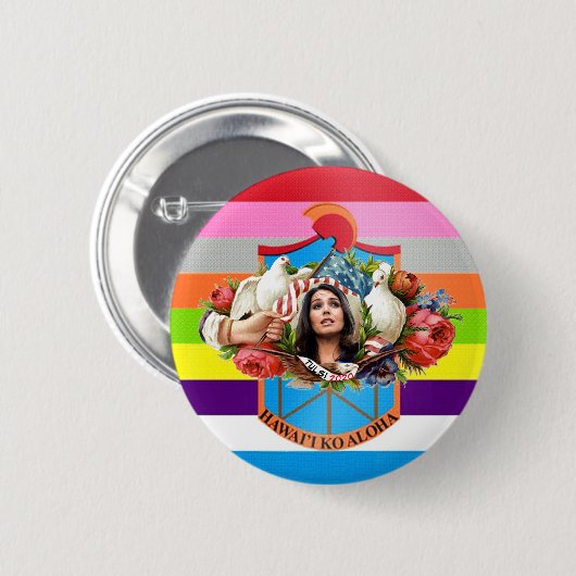 Tulsi Gabbard 2020 Ronde Button 5,7 Cm (Voorkant /achterkant)
