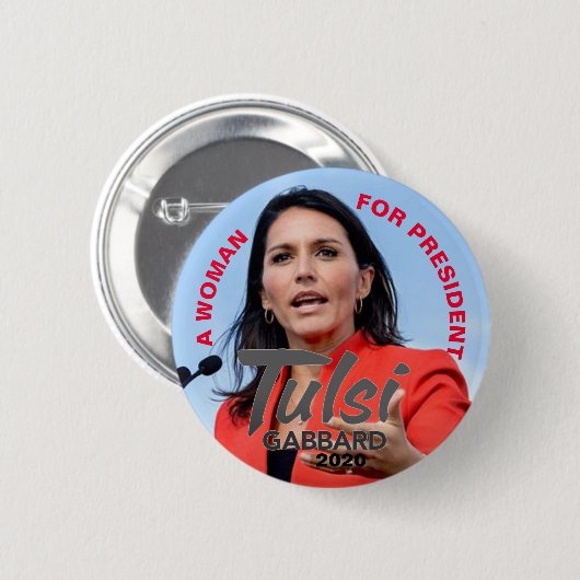 Tulsi Gabbard 2020 Ronde Button 5,7 Cm (Voorkant /achterkant)