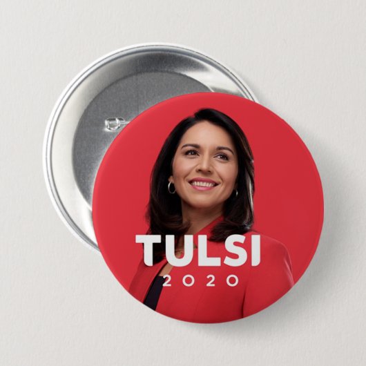 Tulsi Gabbard 2020 Ronde Button 7,6 Cm (Voorkant /achterkant)
