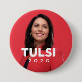 Tulsi Gabbard 2020 Ronde Button 7,6 Cm (Voorkant)