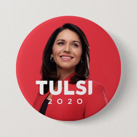 Tulsi Gabbard 2020 Ronde Button 7,6 Cm (Voorkant)