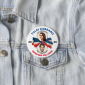 Tulsi Gabbard en Abraham Williams 2020 Ronde Button 7,6 Cm (In situ)