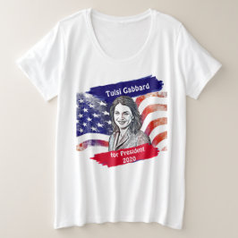 Tulsi Gabbard voor President 2020 Grote Maat T-shirt