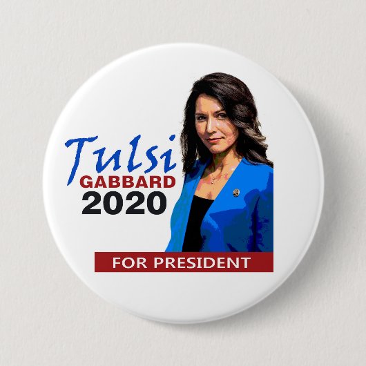 Tulsi Gabbard voor President 2020 Ronde Button 7,6 Cm (Voorkant)