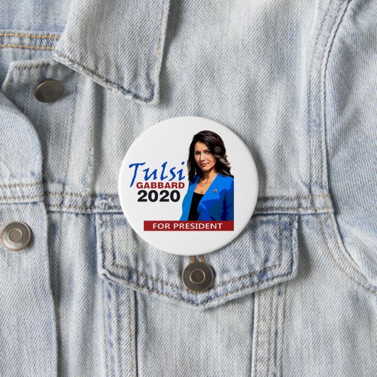 Tulsi Gabbard voor President 2020 Ronde Button 7,6 Cm (In situ)