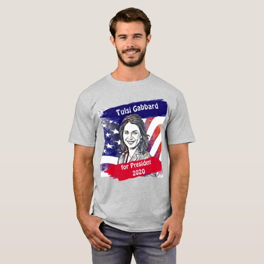 Tulsi Gabbard voor President 2020 T-shirt (Voorkant volledig)