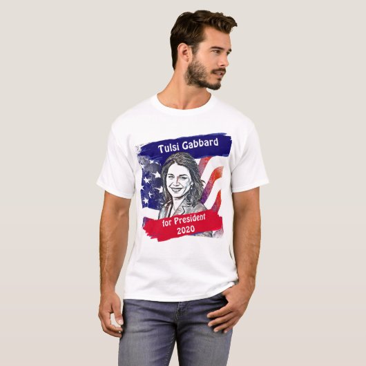 Tulsi Gabbard voor President 2020 T-shirt (Voorkant volledig)