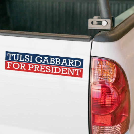 Tulsi Gabbard voor President Bumpersticker (Op Truck)