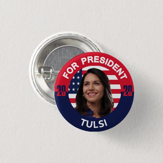Tulsi Gabbard voor President Ronde Button 3,2 Cm (Voorkant /achterkant)