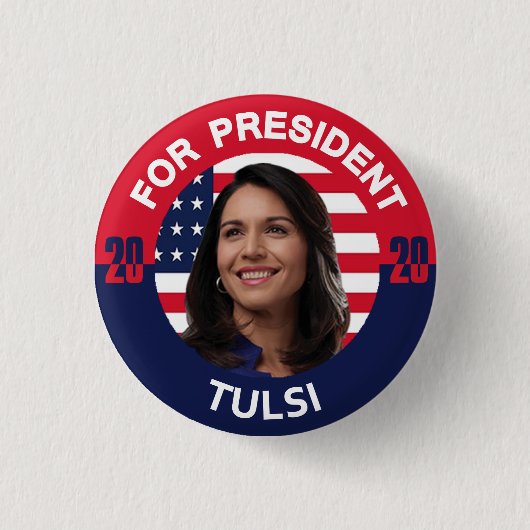Tulsi Gabbard voor President Ronde Button 3,2 Cm (Voorkant)