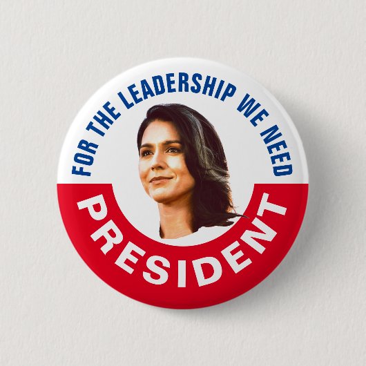 Tulsi Gabbard voor President Ronde Button 5,7 Cm (Voorkant)