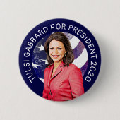 Tulsi Gabbard voor presidentsverkiezingen 2020 Ronde Button 5,7 Cm (Voorkant)