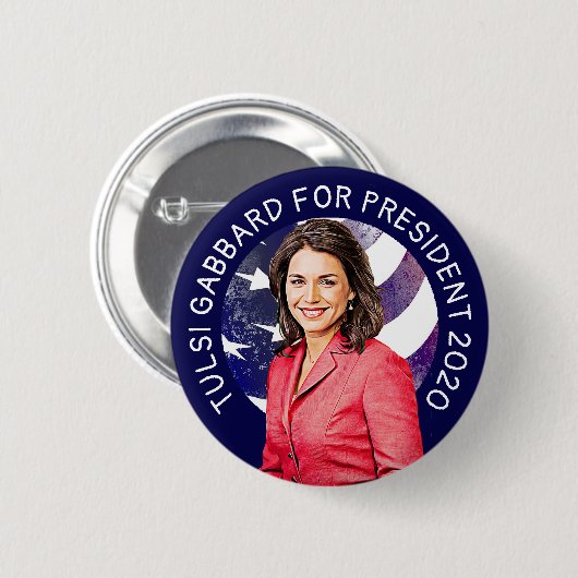 Tulsi Gabbard voor presidentsverkiezingen 2020 Ronde Button 5,7 Cm (Voorkant /achterkant)