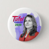 Tulsi voor President Ronde Button 5,7 Cm (Voorkant)